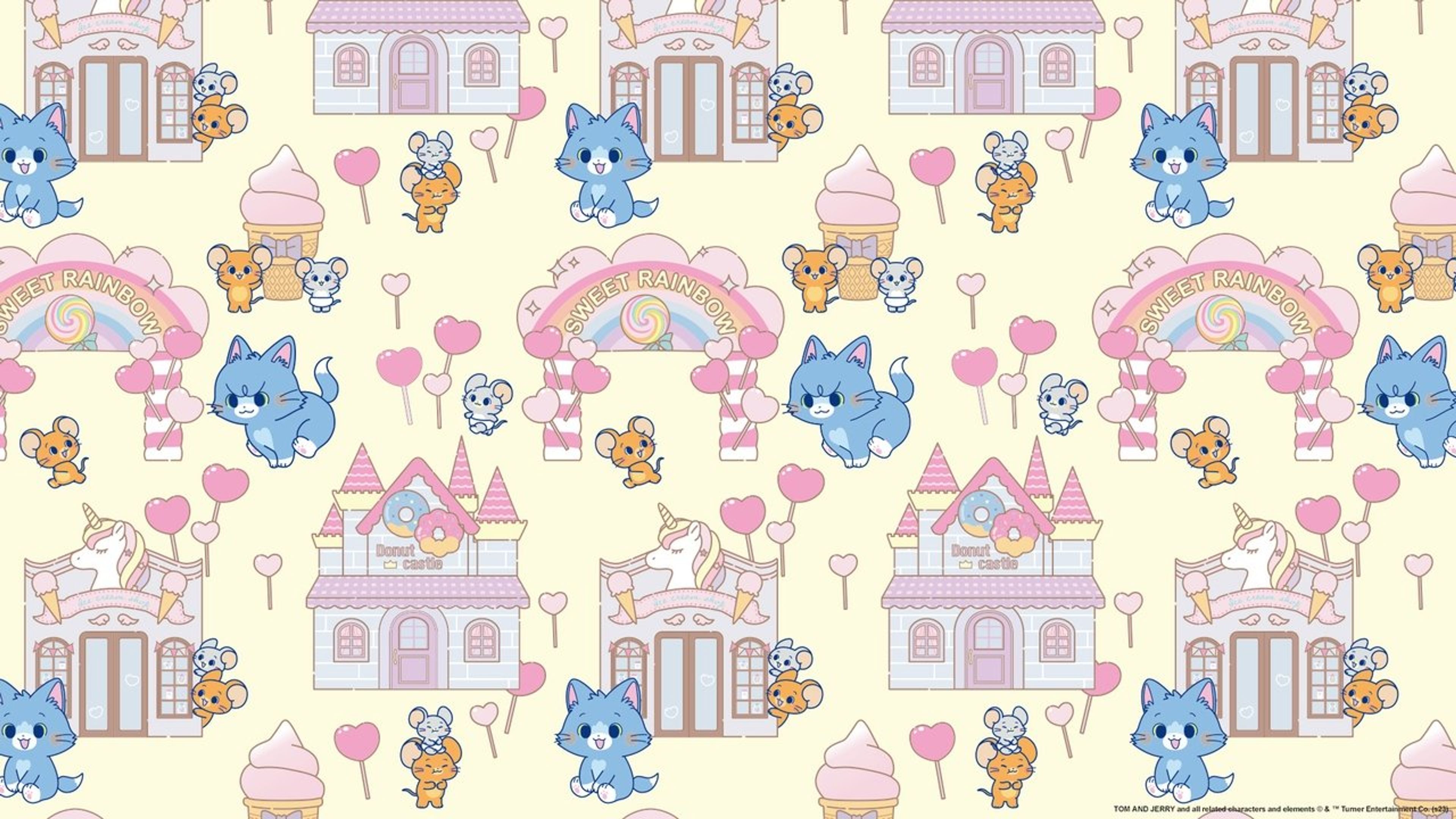 Backdrop of Tom & Jerry Gokko
