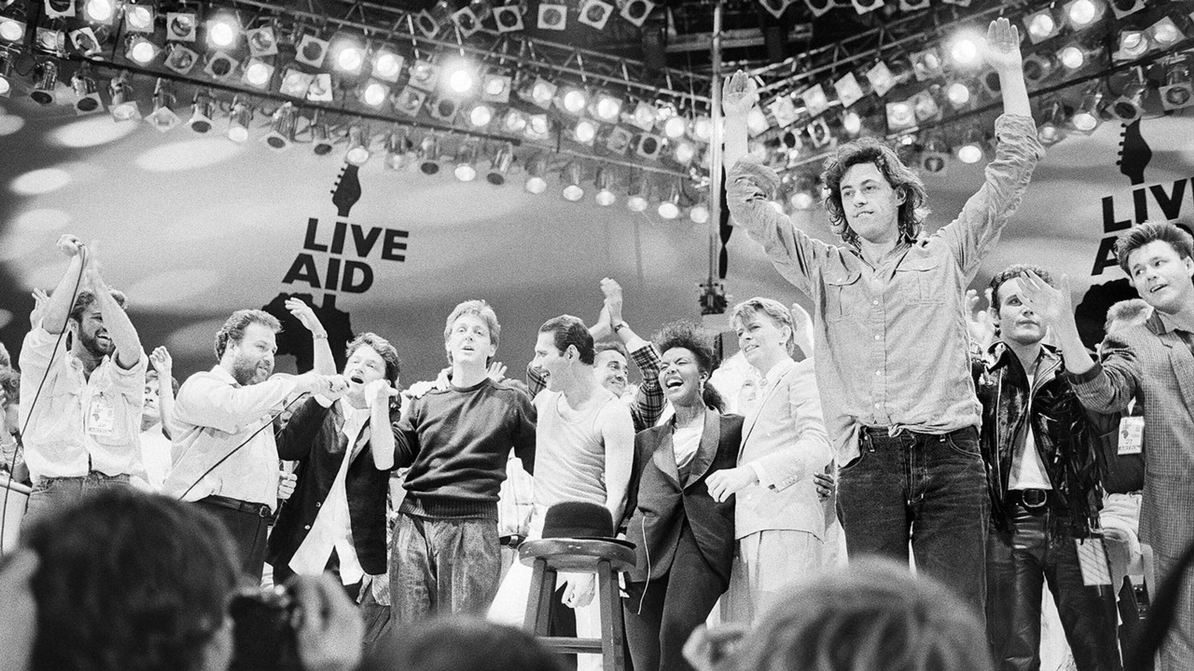 Backdrop of Live Aid at 40: When Rock ’n’ Roll Took on the World
