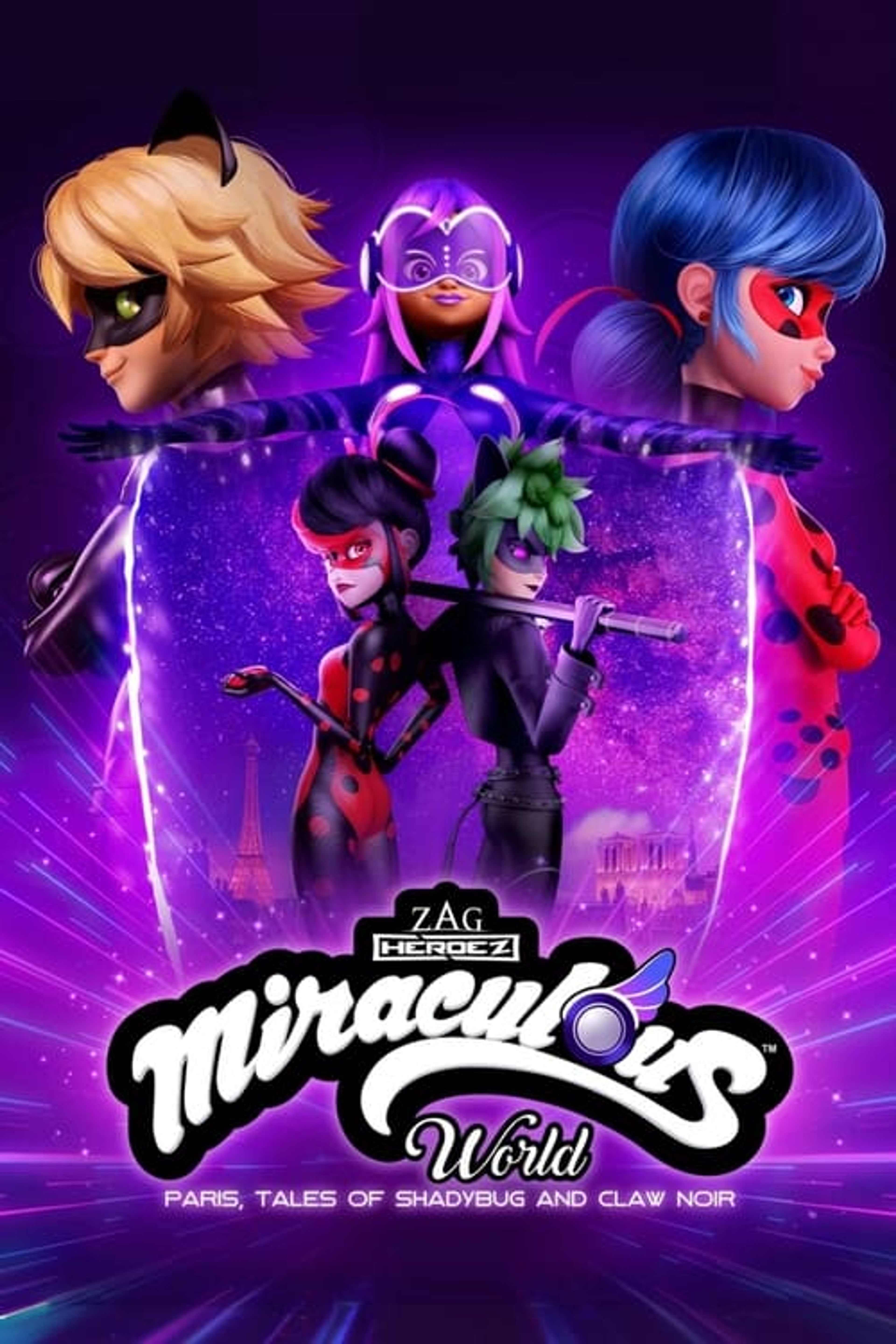 Poster image of Miraculous World: Paris, Tales of Shadybug and Claw Noir