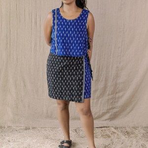 SHAAJ Mini BLUE BLACK Coord Set
