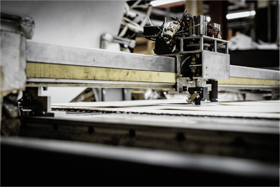 Mechanical cutter processing sheet material
