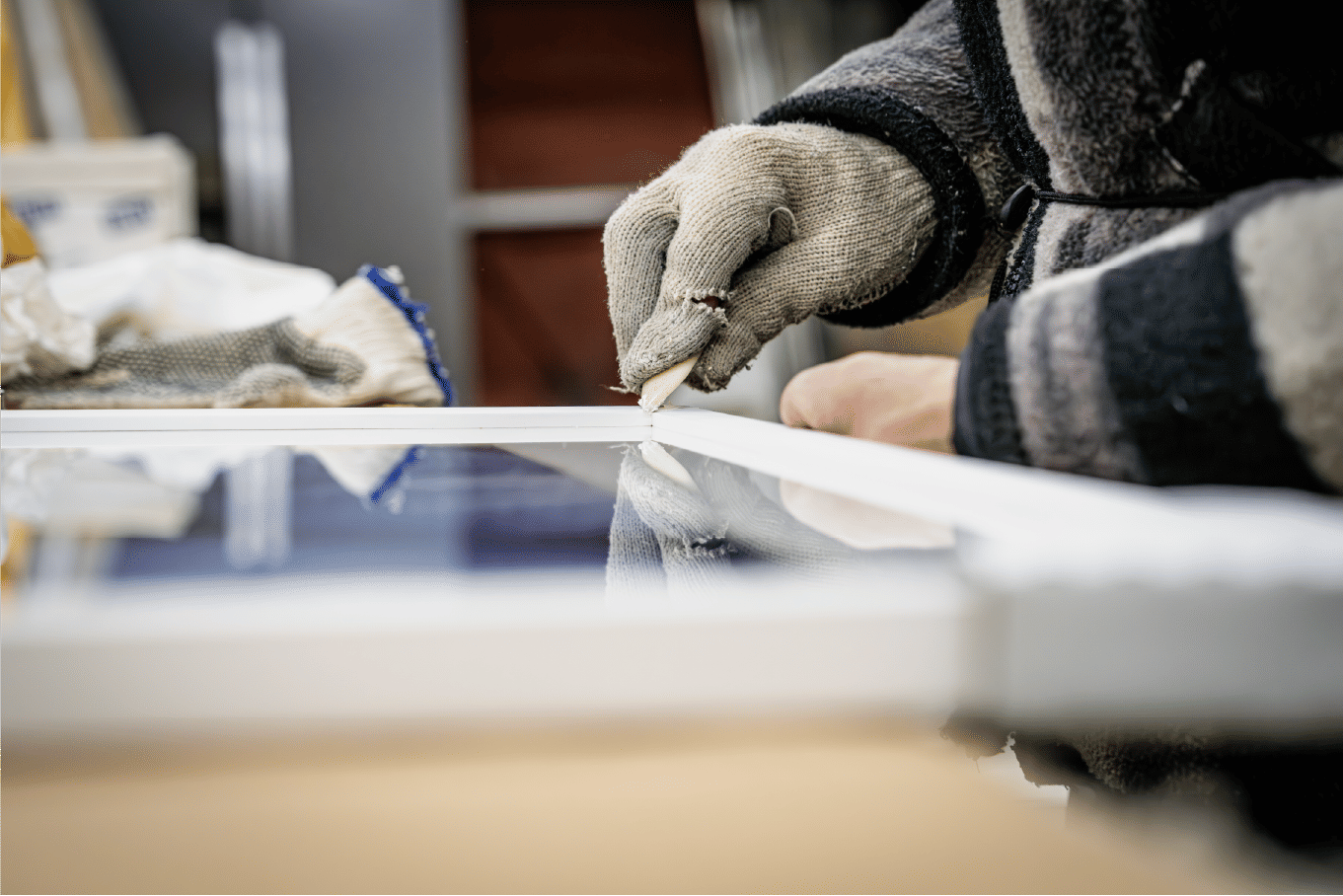 Precision finishing of frame edge using small hand tool