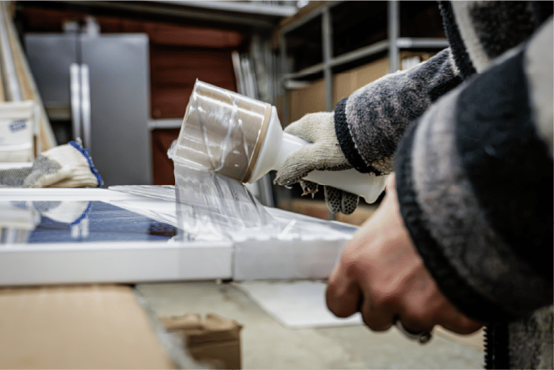 Easel back manufacturing process
