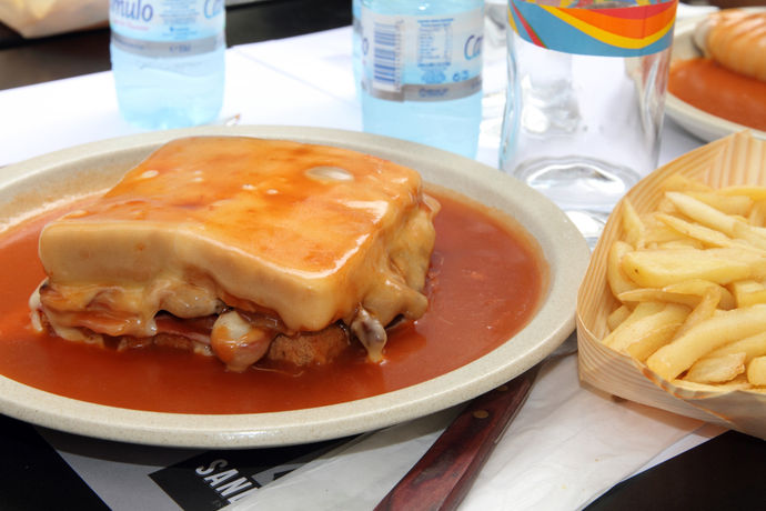 The iconic francesinha sandwich
