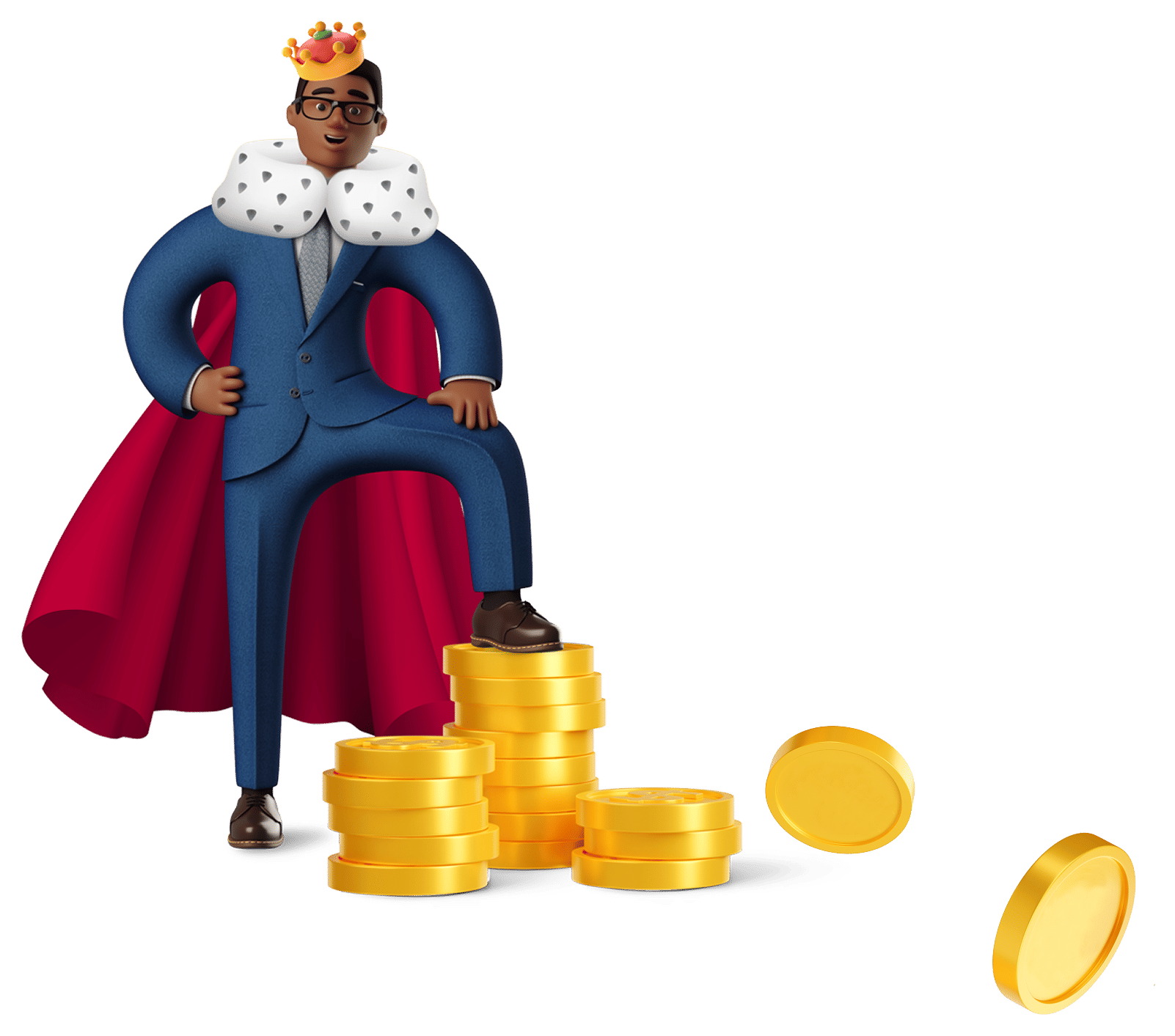 Man on coin