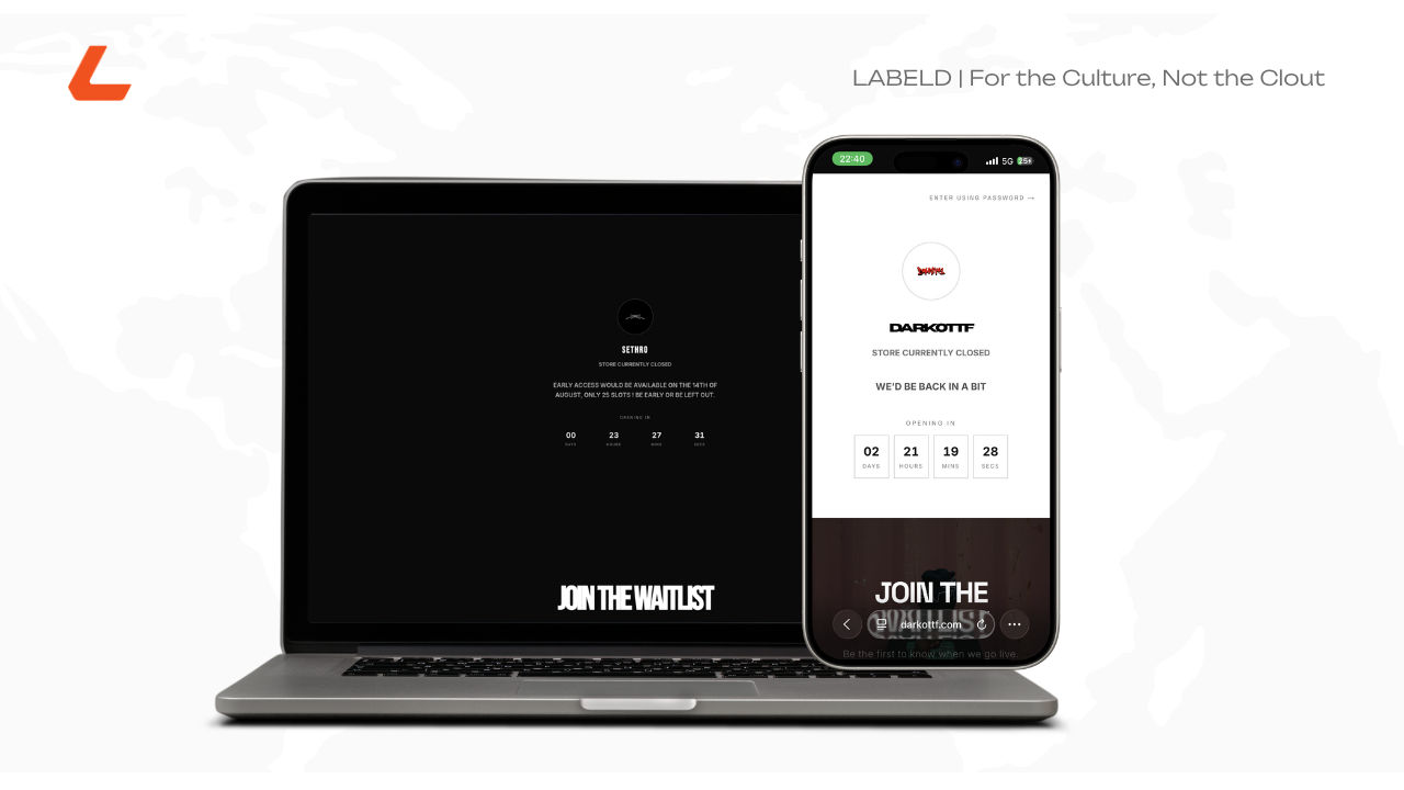 A digital storefront screen displaying a lock icon and 'Coming Soon' text.