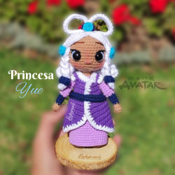 Amigurumi de la Princesa Yue de Avatar: La Leyenda de Aang - Ladyrumi