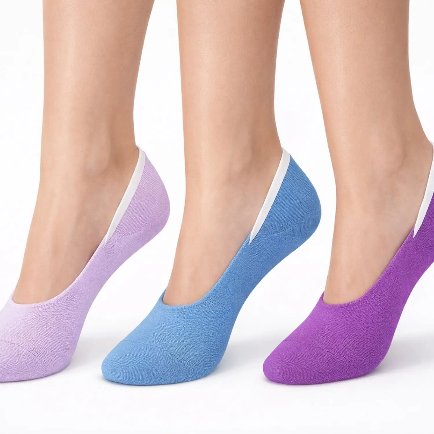 Lord Walker Premium Premium Cotton Blend Socks | Pack of 3 | Women No Show | Combo_66340_3Pcs