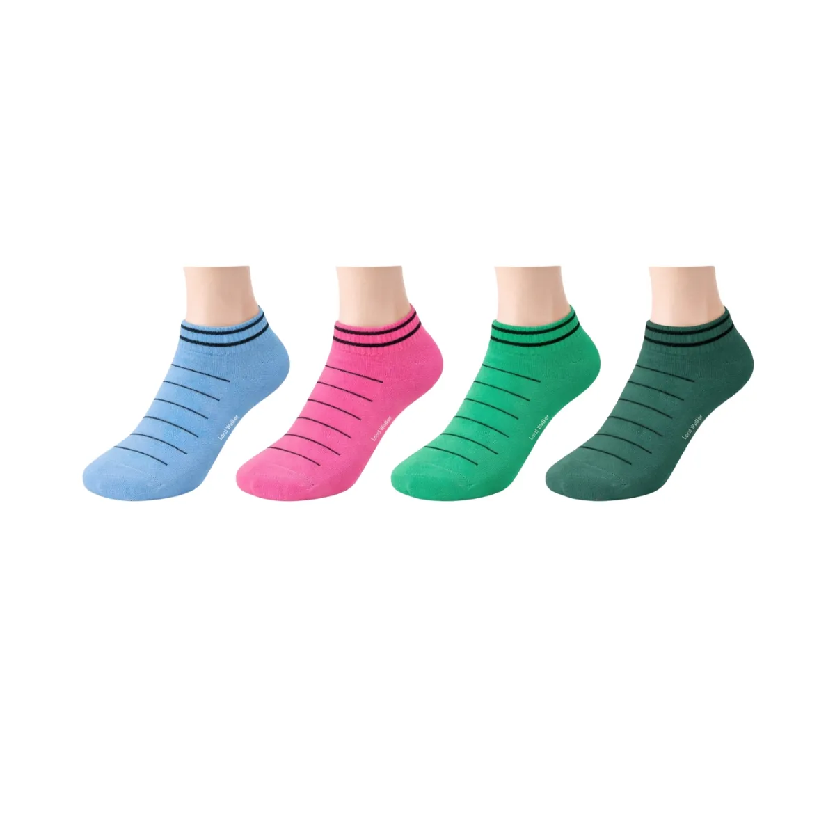 Lord Walker Premium Premium Cotton Blend Socks | Pack of 4 | Women Ankle | Combo_LOC25554_4pcs