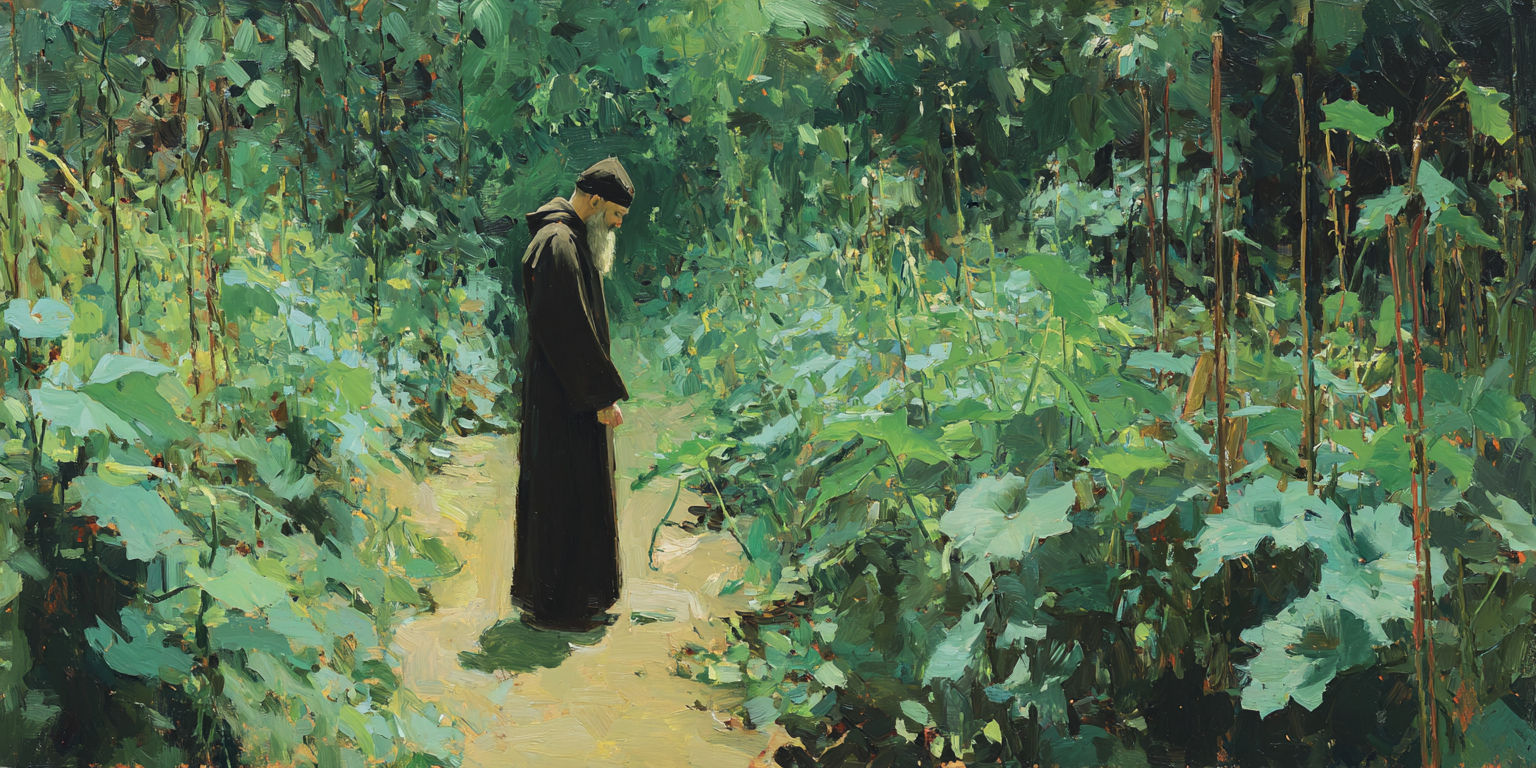 A Monk in a Pea Garden