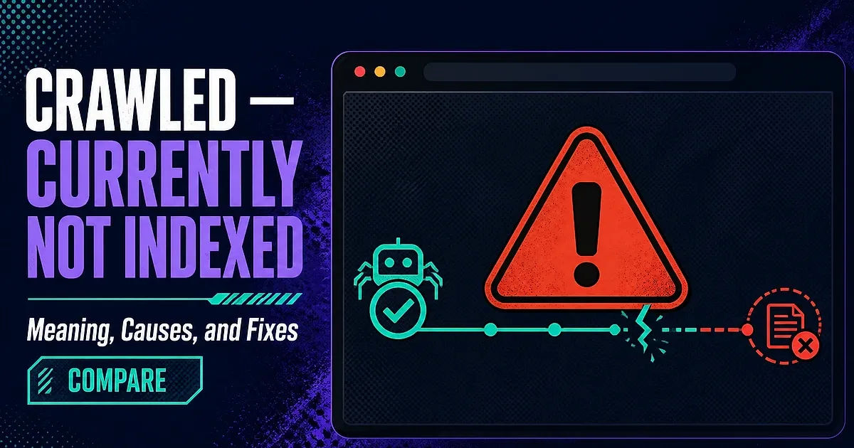 Crawled – Currently Not Indexed: Diagnosis and Fixes