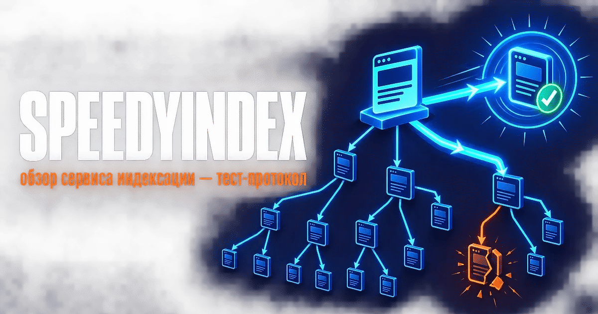 SpeedyIndex: обзор сервиса индексации — тест-протокол на 2026