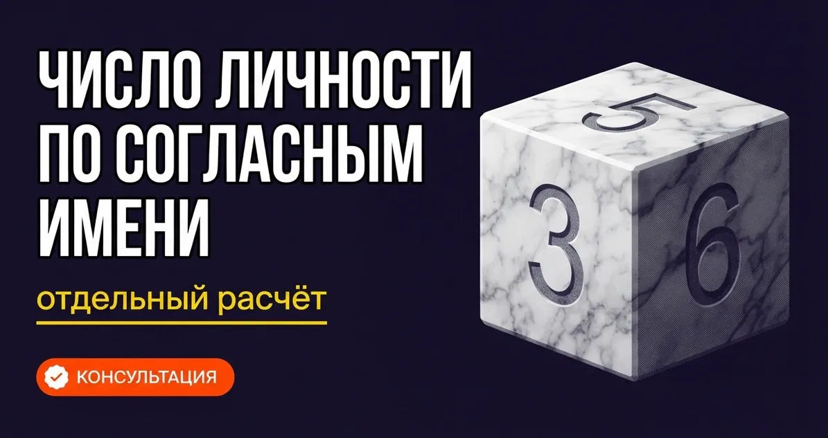 Число личности по согласным имени: отдельный расчёт
