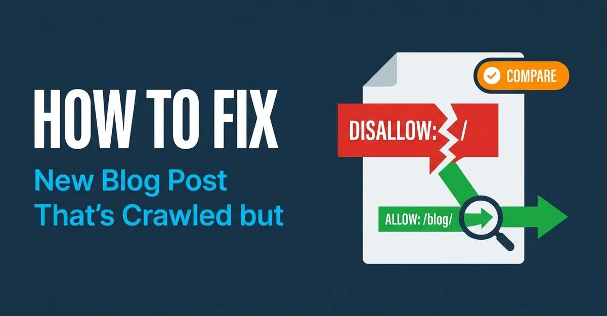 How to Fix a New Blog Post That’s Crawled but Not Indexed