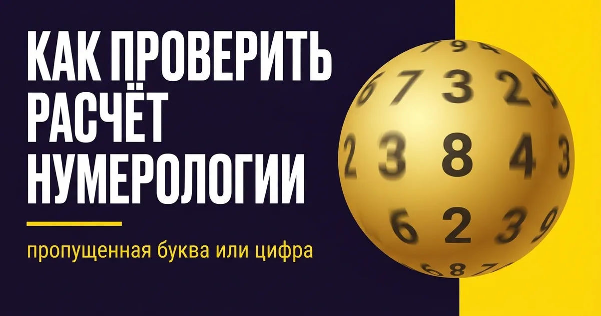 Как проверить расчёт нумерологии: пропущенная буква или цифра