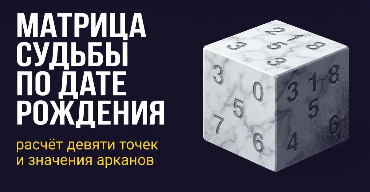 Матрица судьбы по дате рождения: расчёт девяти точек и значения арканов