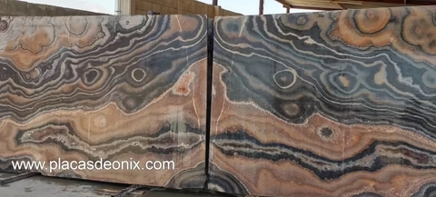 Lámina de Onix Madera Espejeada Premium - Exclusivo diseño con efecto mariposa y vetas simétricas