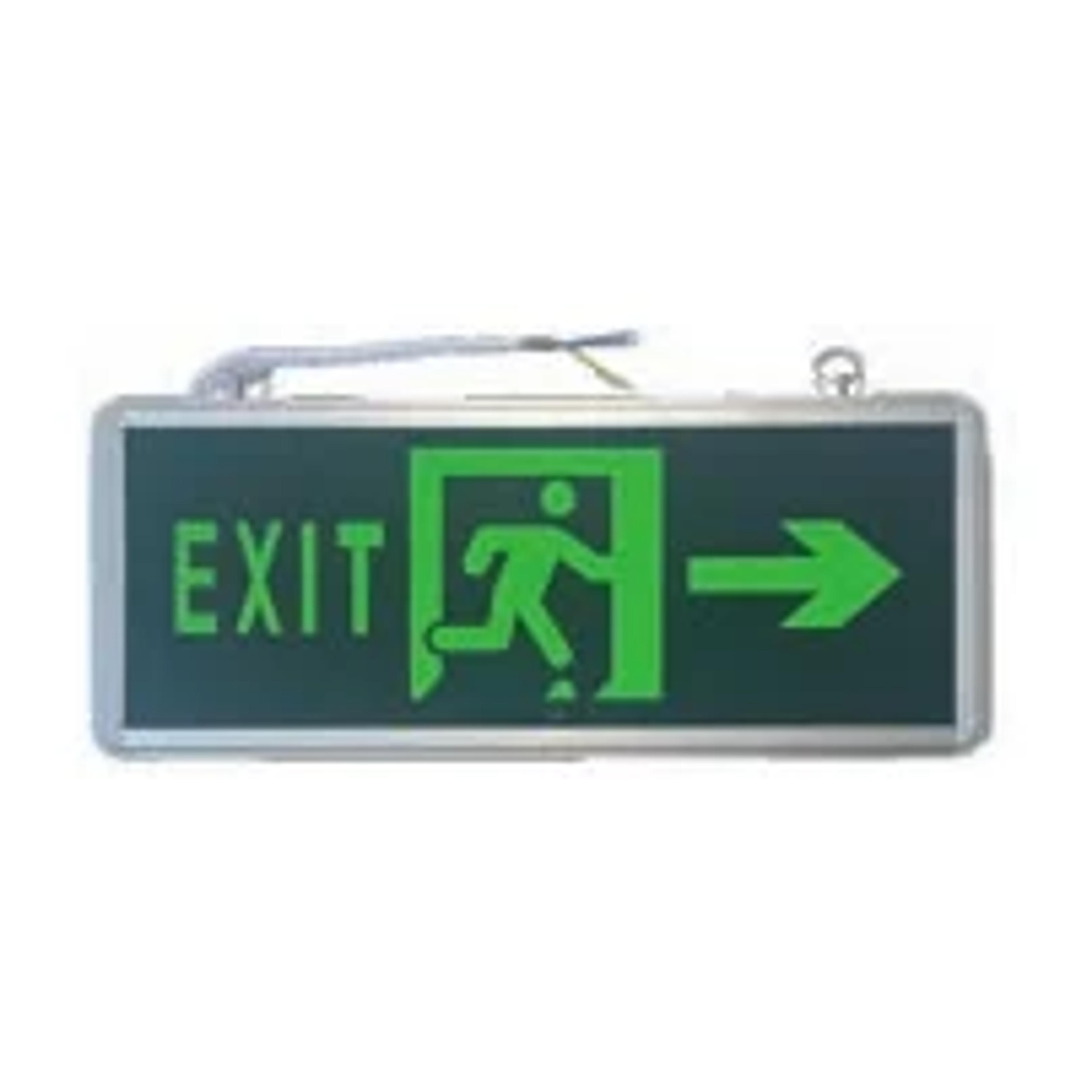 Lampu Exit Kaca Orang Lari