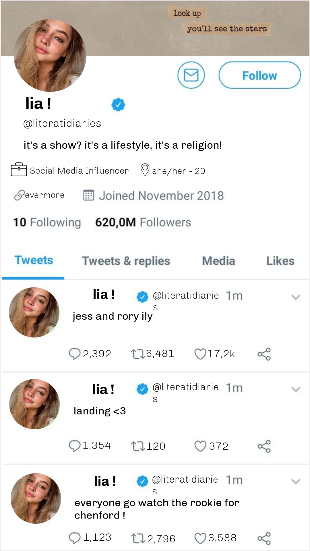 Landing twitter account template