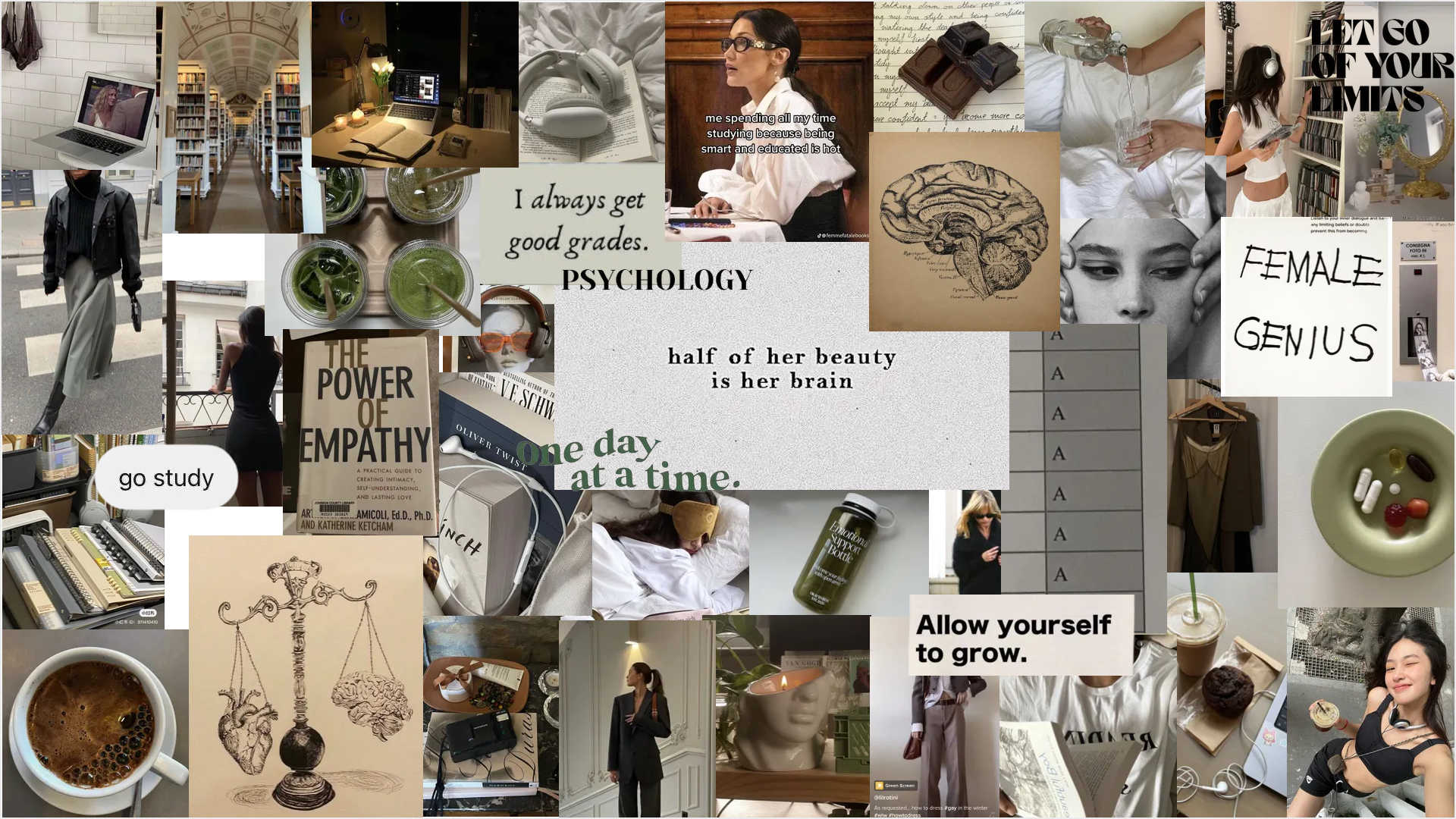 Landing | psychology student aesthetic