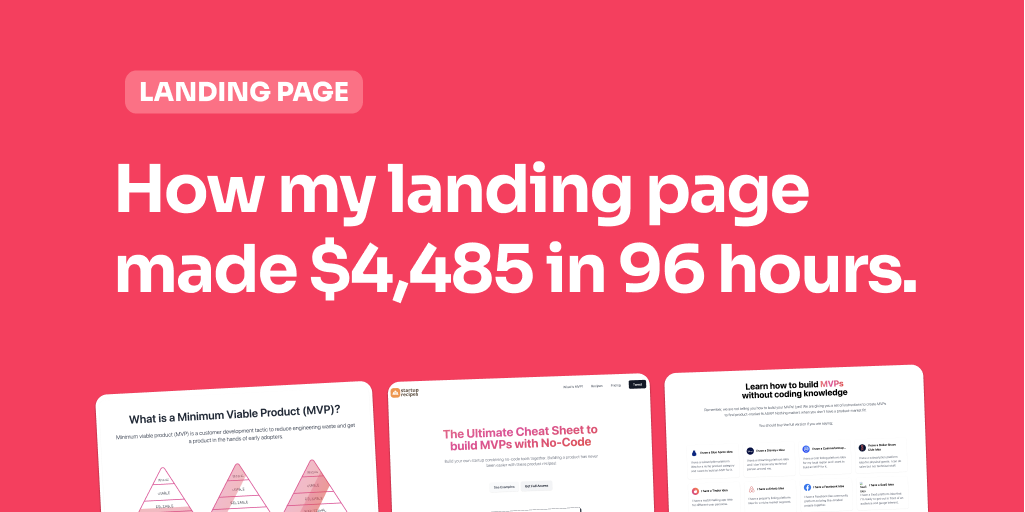 How my landing page sold $,4485 in 96 hours?
