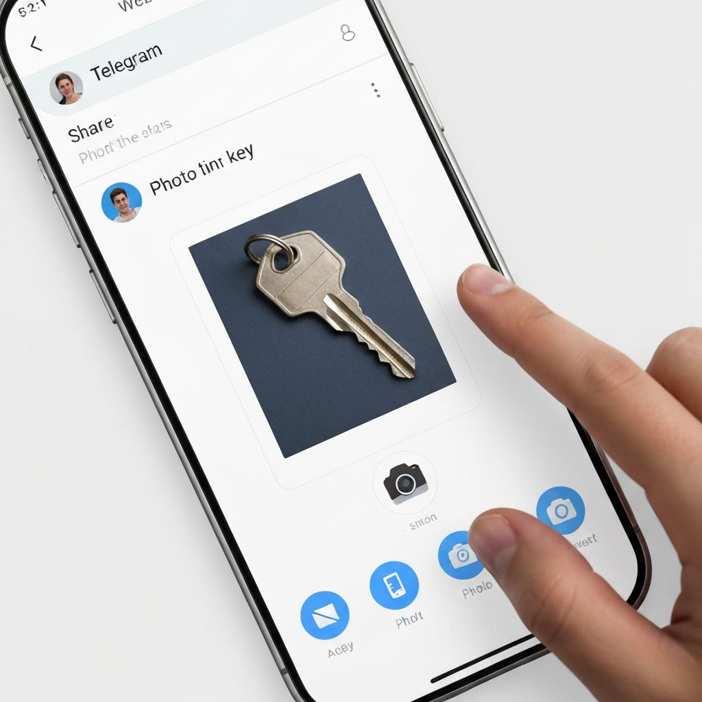 Отправка фото ключа в WhatsApp