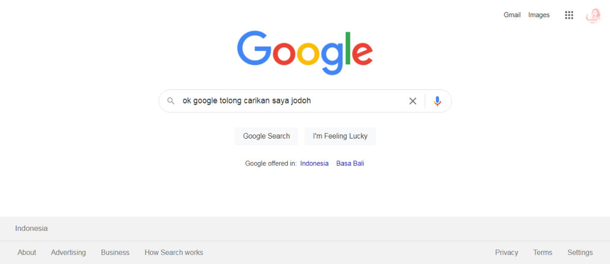 Contoh user melakukan pencarian melalui search bar