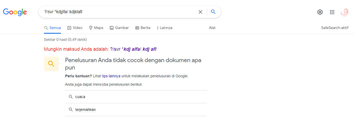 No search results