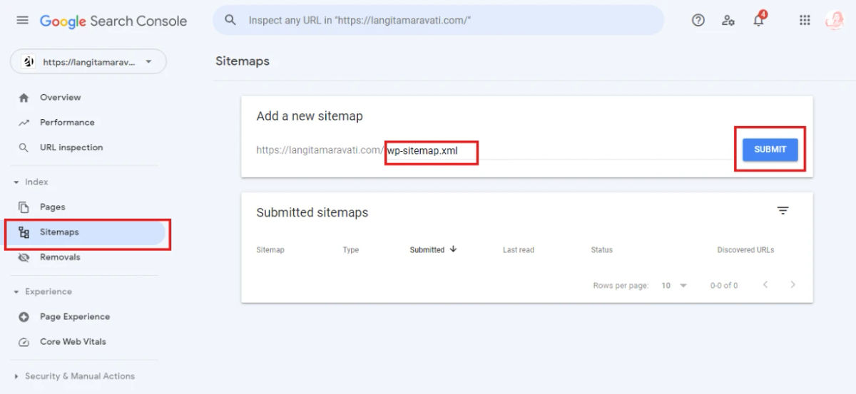Cara submit sitemap wordpress ke google search console
