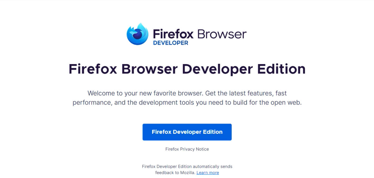 Mozilla Firefox Developer Edition