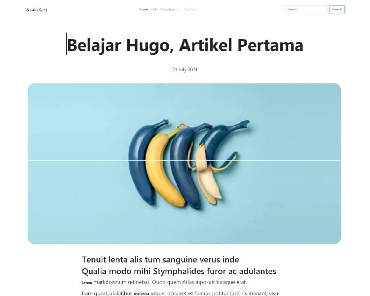 Tampilan blog Wisatakata