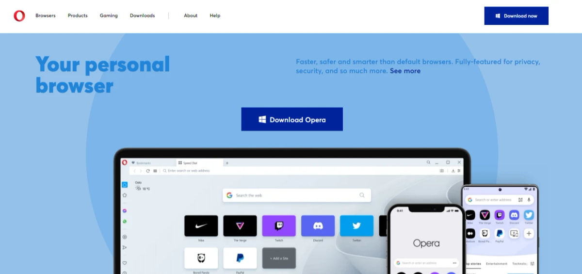 Opera browser