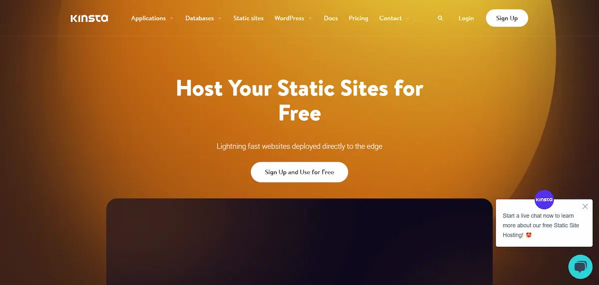 Kinsta Static Sites