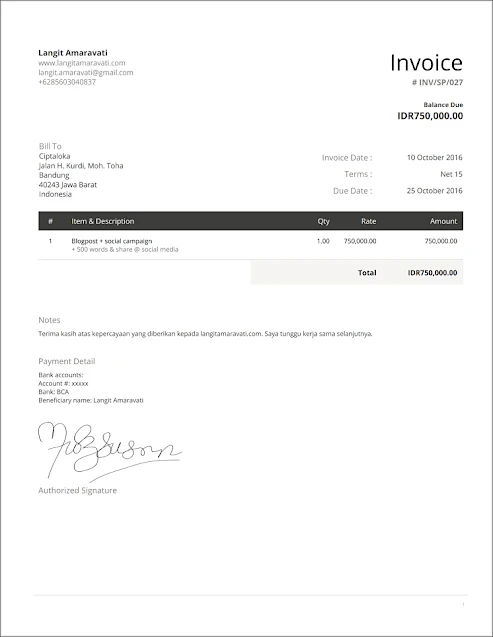 Contoh invoice