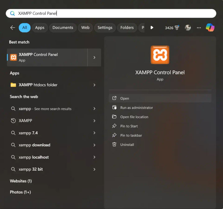 cara membuka XAMPP