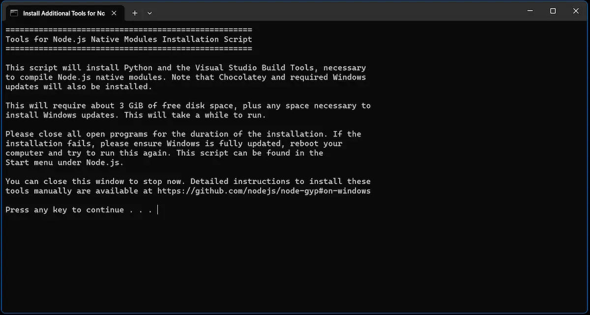 instal node.js langkah 9