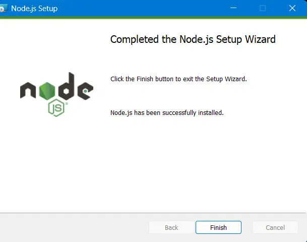 instal node.js langkah 8
