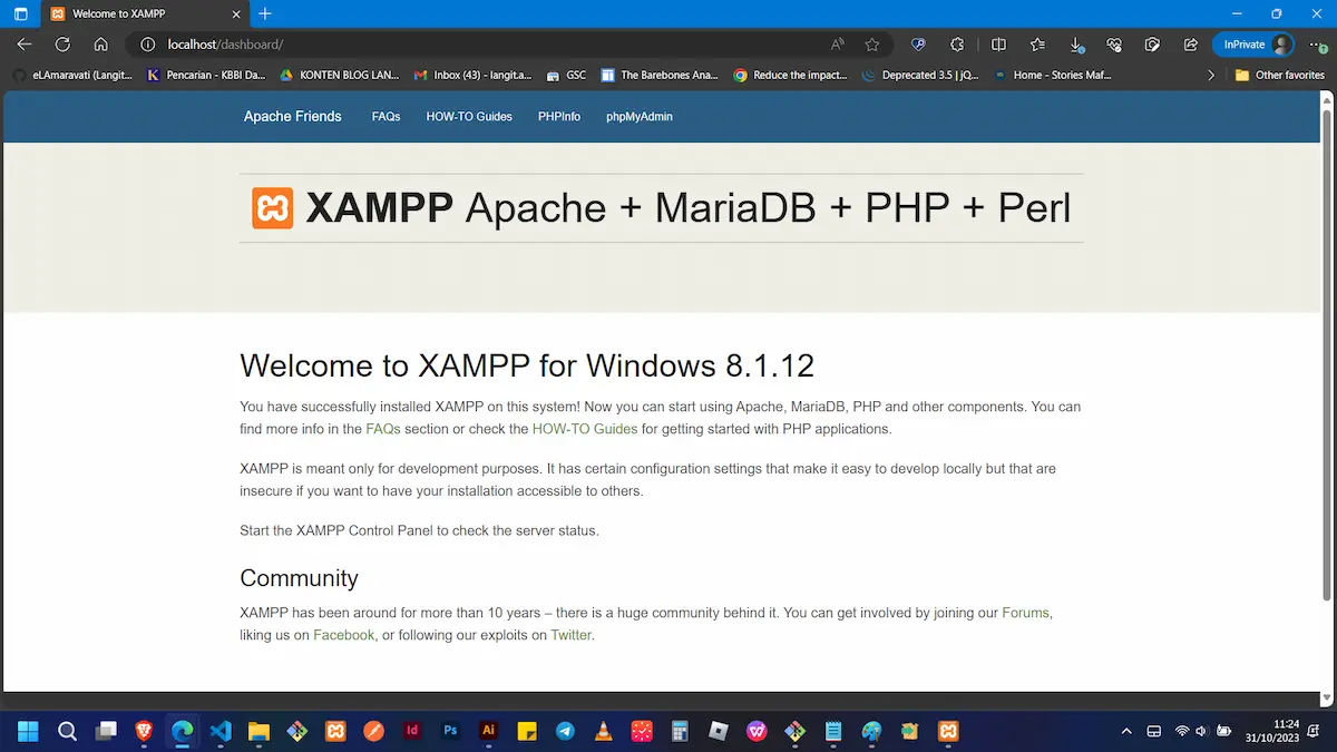 cara menjalankan server XAMPP