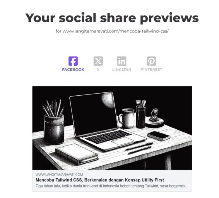 Social share preview