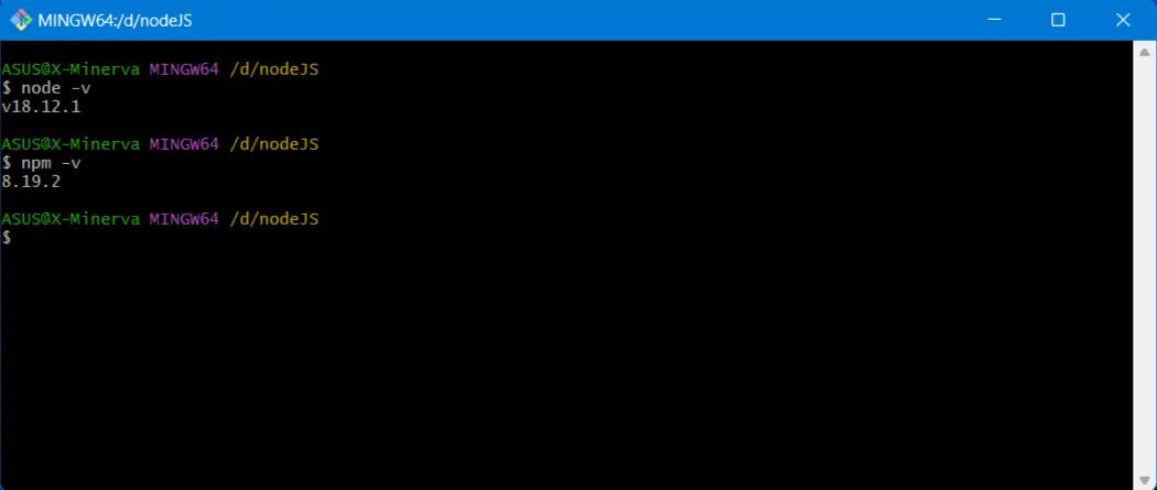 cara memeriksa versi node.js