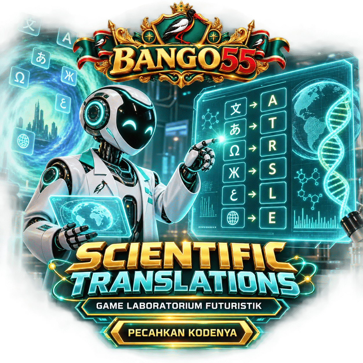 Thumbnail 1 of 3, Poster, BANGO55 | Scientific Translations dalam Game Laboratorium Futuristik designed and sold by BANGO55.