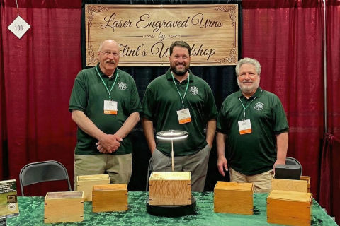 Daniel Flint at the Michigan Funeral Directors Association trade show
