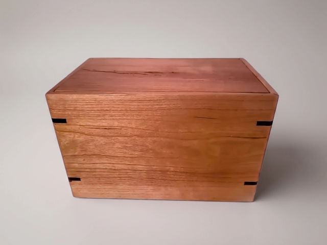 Cherry Laser Engraved Cremation Urn, Medium 150 cu in — one-of-a-kind cherry cremation urn No. 326