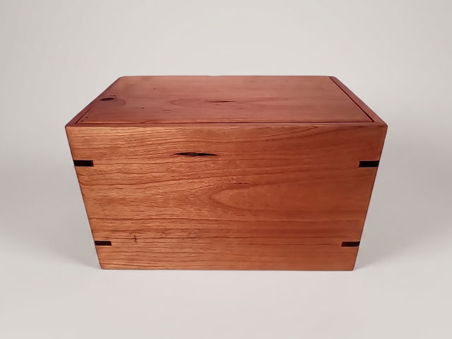 Cherry Laser Engraved Cremation Urn, Medium 150 cu in — one-of-a-kind cherry cremation urn No. 324