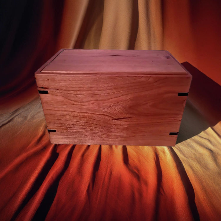 Alternate side view of  Cherry Eternal Memory Urn  featuring Cherry top and Cherry sidesideal for creating a unique memorial