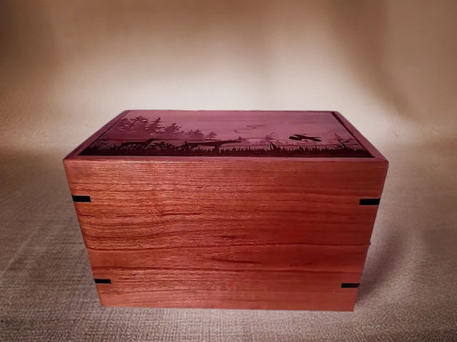 Personalized Medium Cherry Urn, 150 ci — one-of-a-kind cherry cremation urn No. 501
