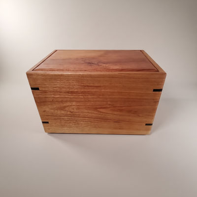 Front and top view of  Cherry Loving Memory Urn , showcasing its design and customizable engraving area
