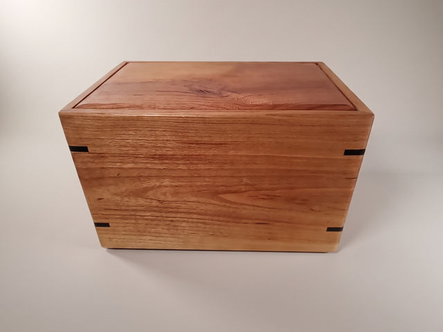 Cherry Laser Engraved Cremation Urn, Medium 150 cu in — one-of-a-kind cherry cremation urn No. 320