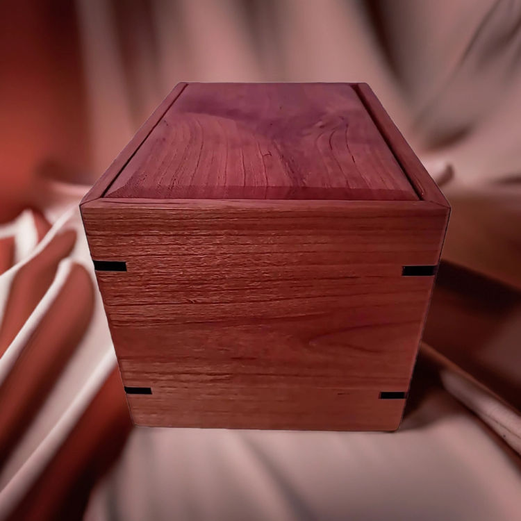 Alternate side view of  Cherry Loving Memory Urn  featuring Cherry top and Cherry sidesideal for creating a unique memorial