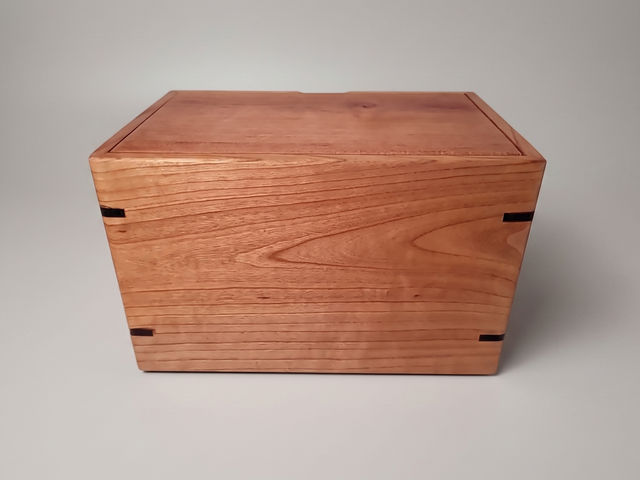 Cherry Laser Engraved Cremation Urn, Medium 150 cu in — one-of-a-kind cherry cremation urn No. 327